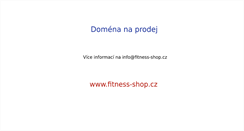 Desktop Screenshot of fitness-shop.cz